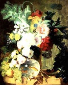 Still Life with Flowers and Fishbowl by C. Kuipers