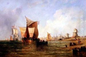 Shipping on the Dort Holland by William Calcott Knell