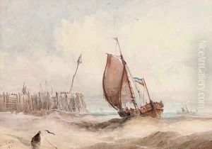 Running out on the tide by William Calcott Knell