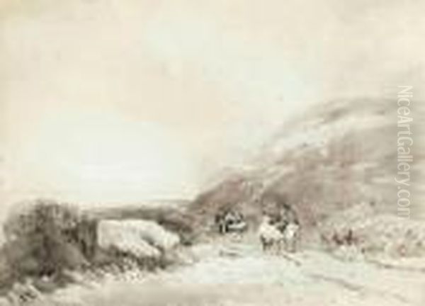 Travellers On A Country Road - view 1