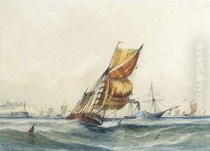 The Channel packet running out of Dover by William Calcott Knell
