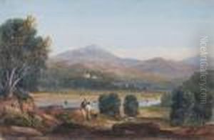 Looking Up The Vale Of Maentwrog - Mr Oakley's House On The Left by David I Cox