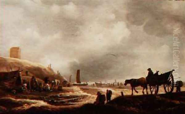 Dune Landscape with a Horsedrawn Cart - view 1