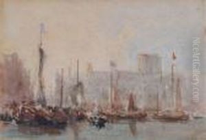A Sketch Of The Church Of St Michael From The Quai Aux Herbes A Sketch Of The Church Of St Michael From The Quai Aux Herbes
