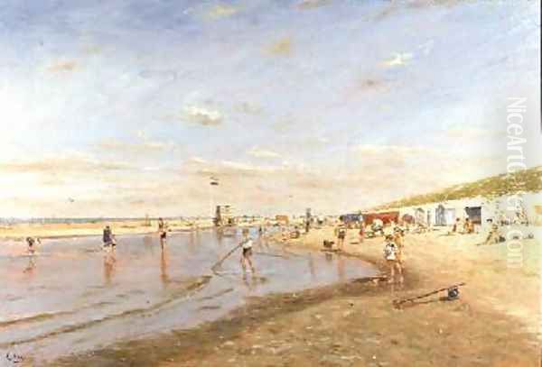 Paddling at Low Tide by Cornelis Koppenol