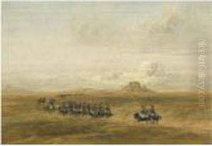 Cavalry Approaching Stirling Castle, Scotland by David I Cox
