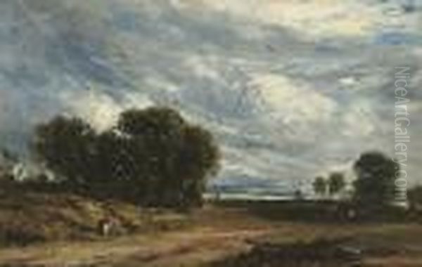 Figures Sheltering By The Wayside - view 1