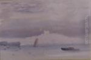 Coastal Scene With Distant Castle