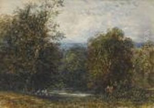 Figures By A Woodland Pool, Near Handsworth, Staffordshire