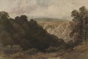 A Figure Looking Over A Mountainous Landscape A Figure Looking Over A Mountainous Landscape