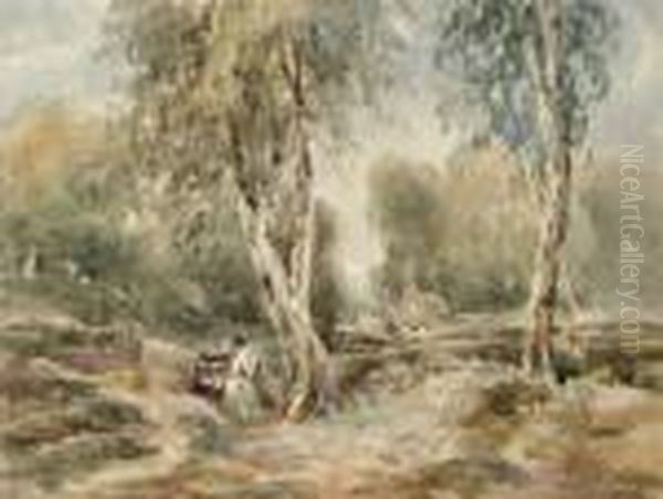 Gypsies In A Wooded Landscape - view 1