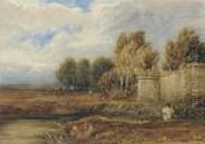 An Angler In An Extensive Landscape by David I Cox