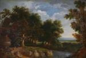 A Wooded Landscape by David I Cox