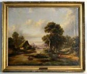 Hans Art:landskap Med Vattendrag by David I Cox