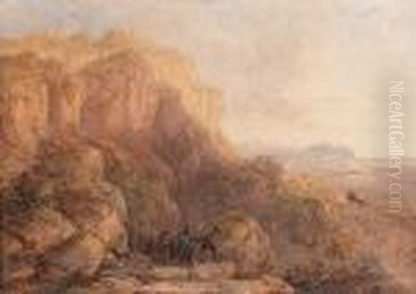 Rocky Scene With Brigands - view 1