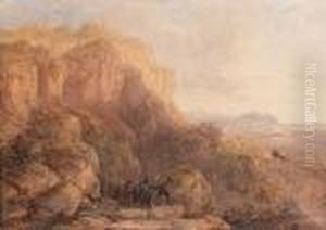 Rocky Scene With Brigands by David I Cox