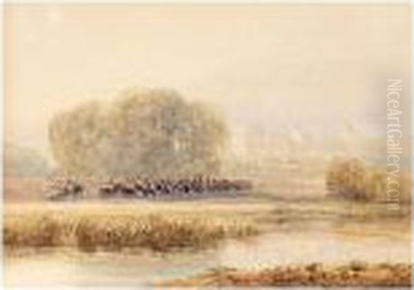 Horsemen Approaching Windsor Castle - view 1