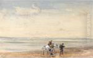 Figures Crossing The Sands by David I Cox