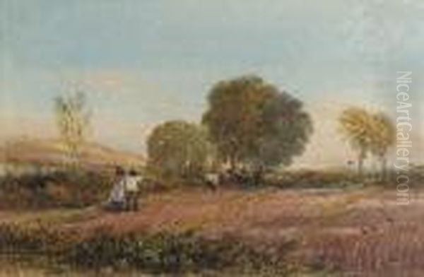 A Ploughing Scene In Surrey - view 1