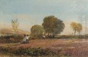 A Ploughing Scene In Surrey by David I Cox