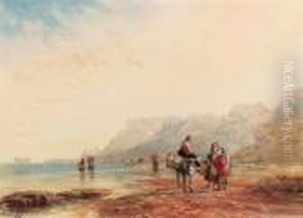 The Beach Near Calais, Fort Rouge In The Distance, France - view 1