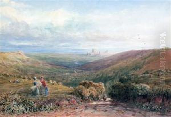 Harvesters In An Extensive Landscape - view 1