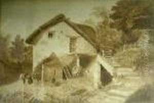 Thatched Cottage, Cotswolds by David Cox