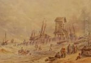 Fisher Folk On The Seashore