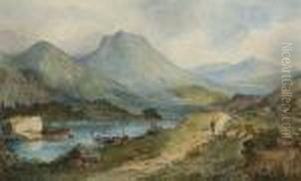 Lakeside With Mountains Beyond - view 1