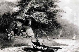 Fuegian Wigwams at Hope Harbourin the Magdalen Channel by King, Philip Parker