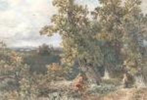 Woman In A Wood Near Windsor by David Cox