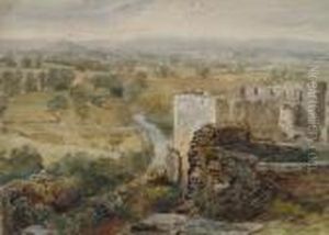 Ludlow - A View From The Castle Ramparts by David Cox