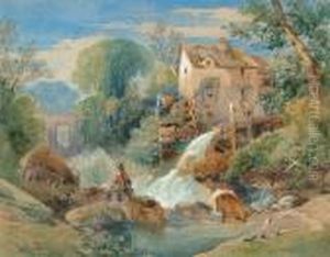 Figure In Front Of A Mill