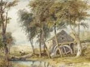 Riding Past The Watermill by David Cox