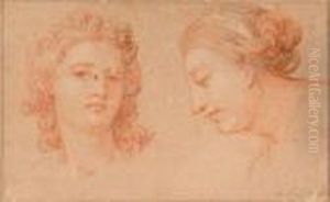 Studi Di Testa Muliebre by Antoine Coypel