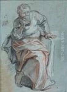 Etude D'homme Assis Buvant by Antoine Coypel