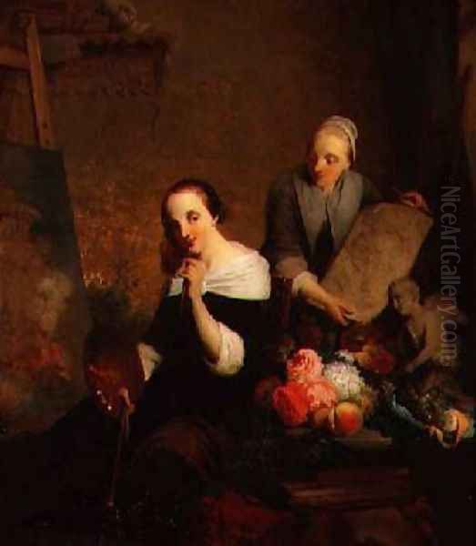 An Artist at Work in Her Studio - view 1