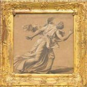 Female Figure Fleeing by Antoine Coypel