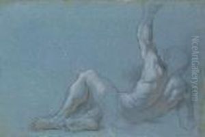 Homme Nu Couche De Dos by Antoine Coypel