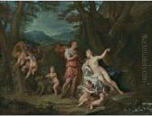 Venus And Adonis by Antoine Coypel