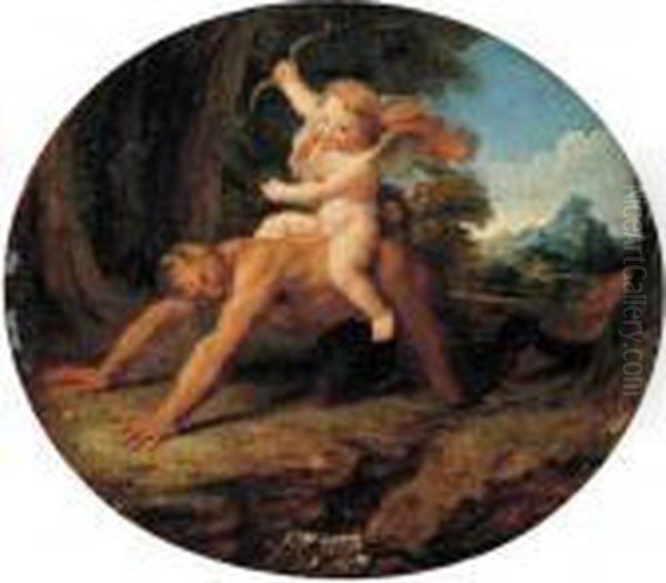 Cupid Riding A Satyr - view 1