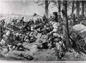 The French Armoured Cavalrymen charging at the battle of Sedan by Georg Koch