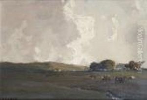 Cattle In Landscape by James Humbert Craig