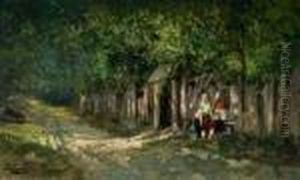 A Rest By The Fence by James Humbert Craig