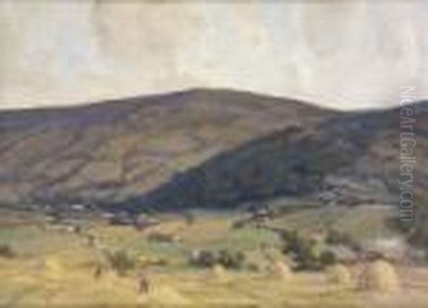 Figures Making Hay, Glendun Near Cushendun - view 1