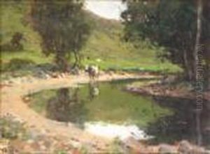 Cows By A Wooded Stream by James Humbert Craig