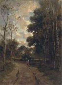Figure On A Country Lane
