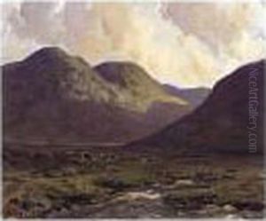 Cattle Grazing In The Rosses, Co. Donegal by James Humbert Craig