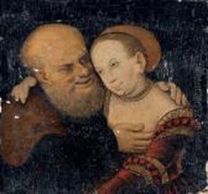 Scene D'amour Inegal by Lucas The Elder Cranach