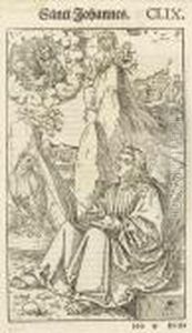 Saint John The Evangelist In A Landscape by Lucas The Elder Cranach